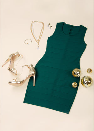 Bandage Mini Dress - Green - thumbnail-9