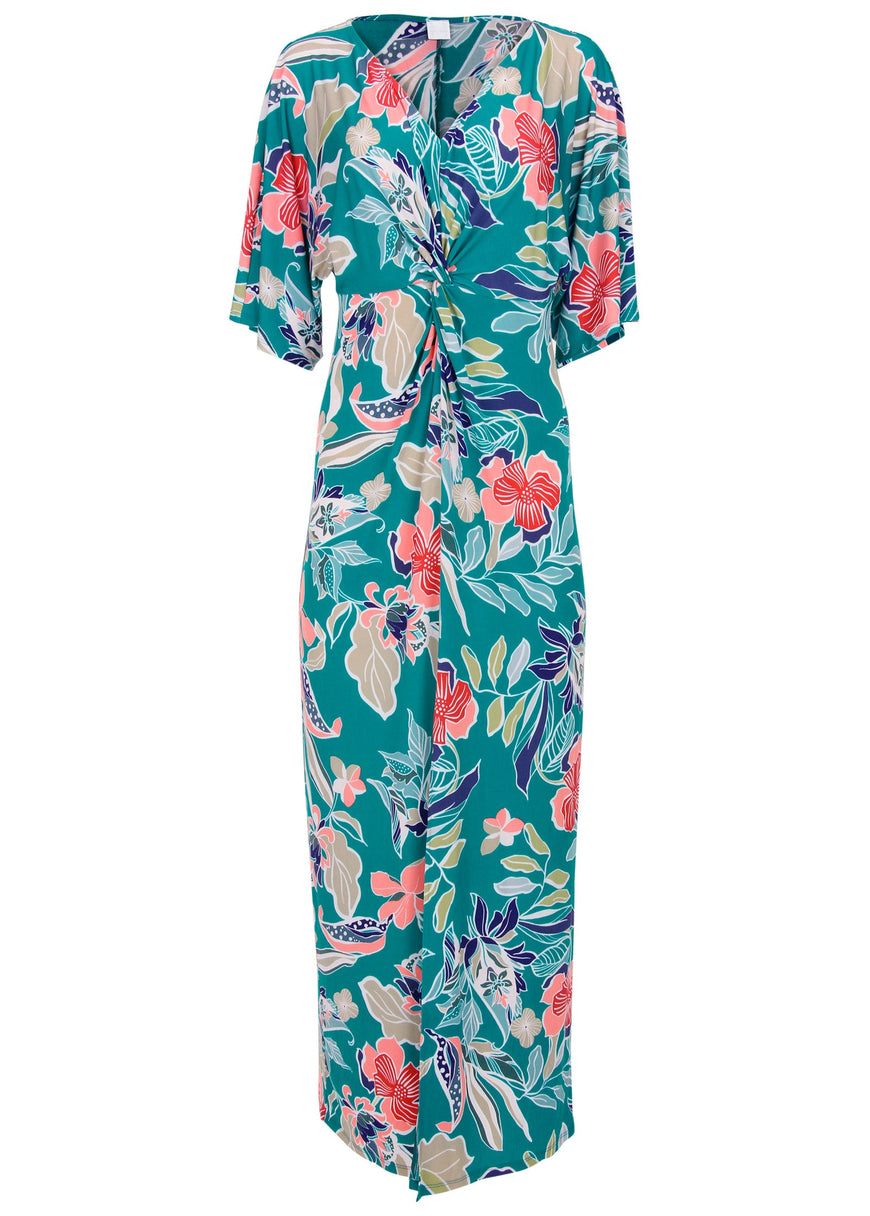 Twist Front Maxi Dress - Paradise Floral – VENUS