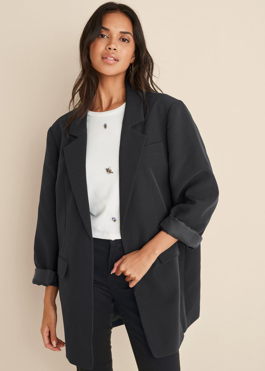Oversized Blazer - Jet Black