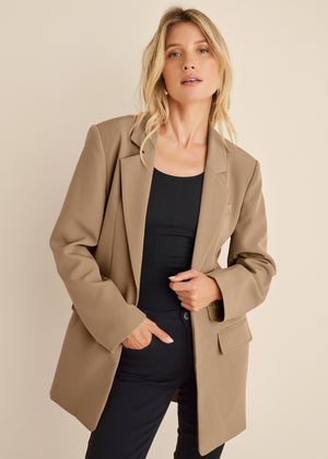 Oversized Blazer - Camel - thumbnail-2
