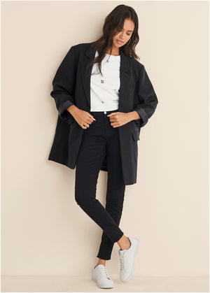 Oversized Blazer - Jet Black - thumbnail-3