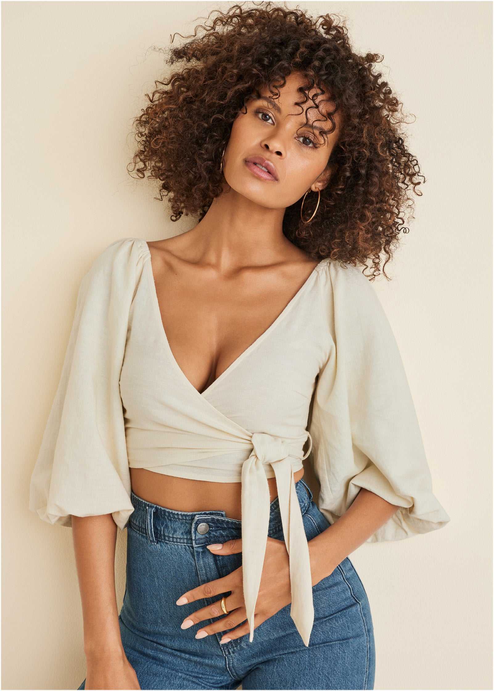 Linen Wrap Top – VENUS