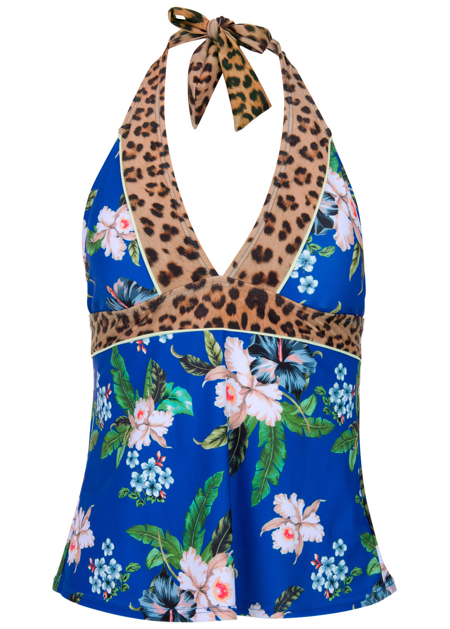 Athens Halter Tankini - Ocean Floral