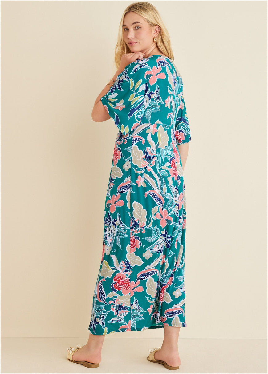 Twist Front Maxi Dress - Paradise Floral – VENUS