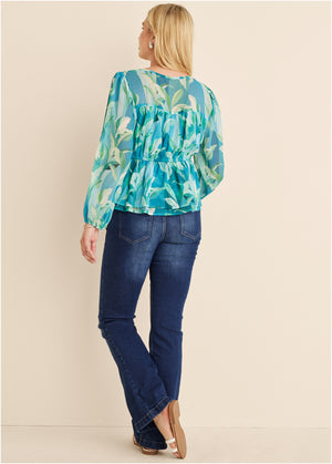 Sheer Beauty Blouse - Botanical Beauty - thumbnail-7