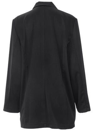 Double Breasted Blazer - Jet Black - thumbnail-4