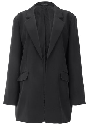 Oversized Blazer - Jet Black - thumbnail-5