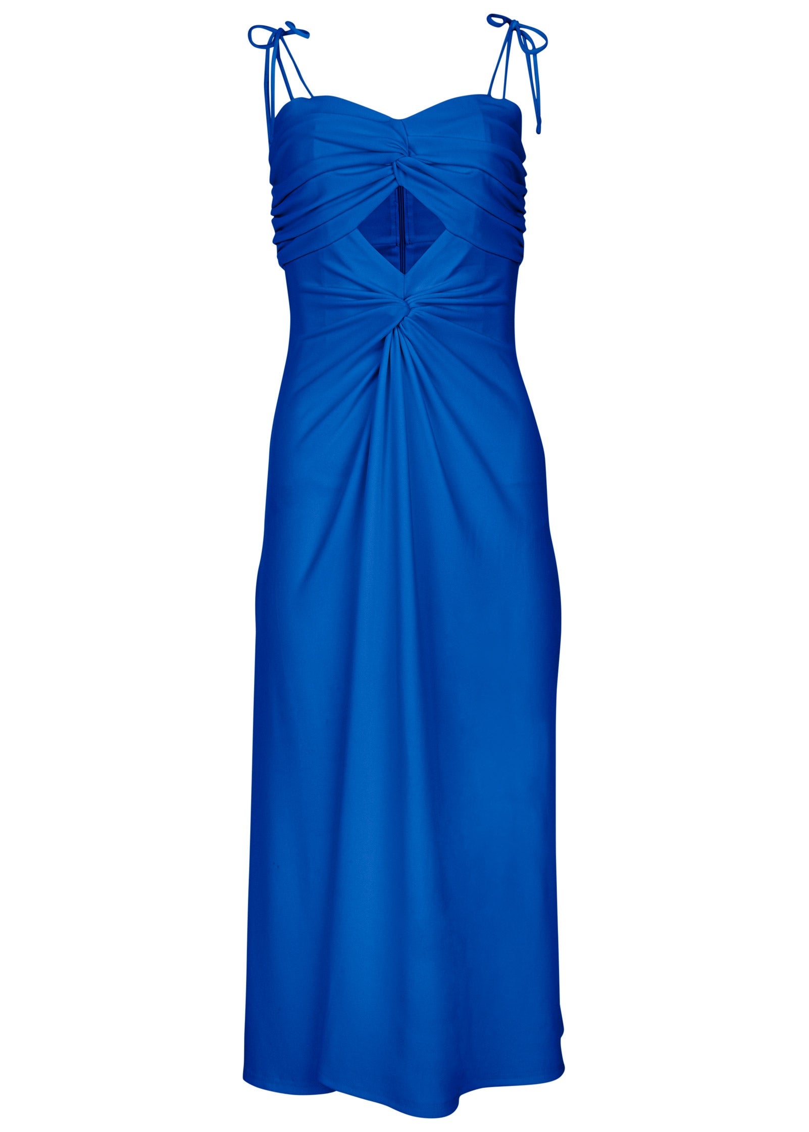 Ruched Cutout Maxi Dress - Blue – VENUS