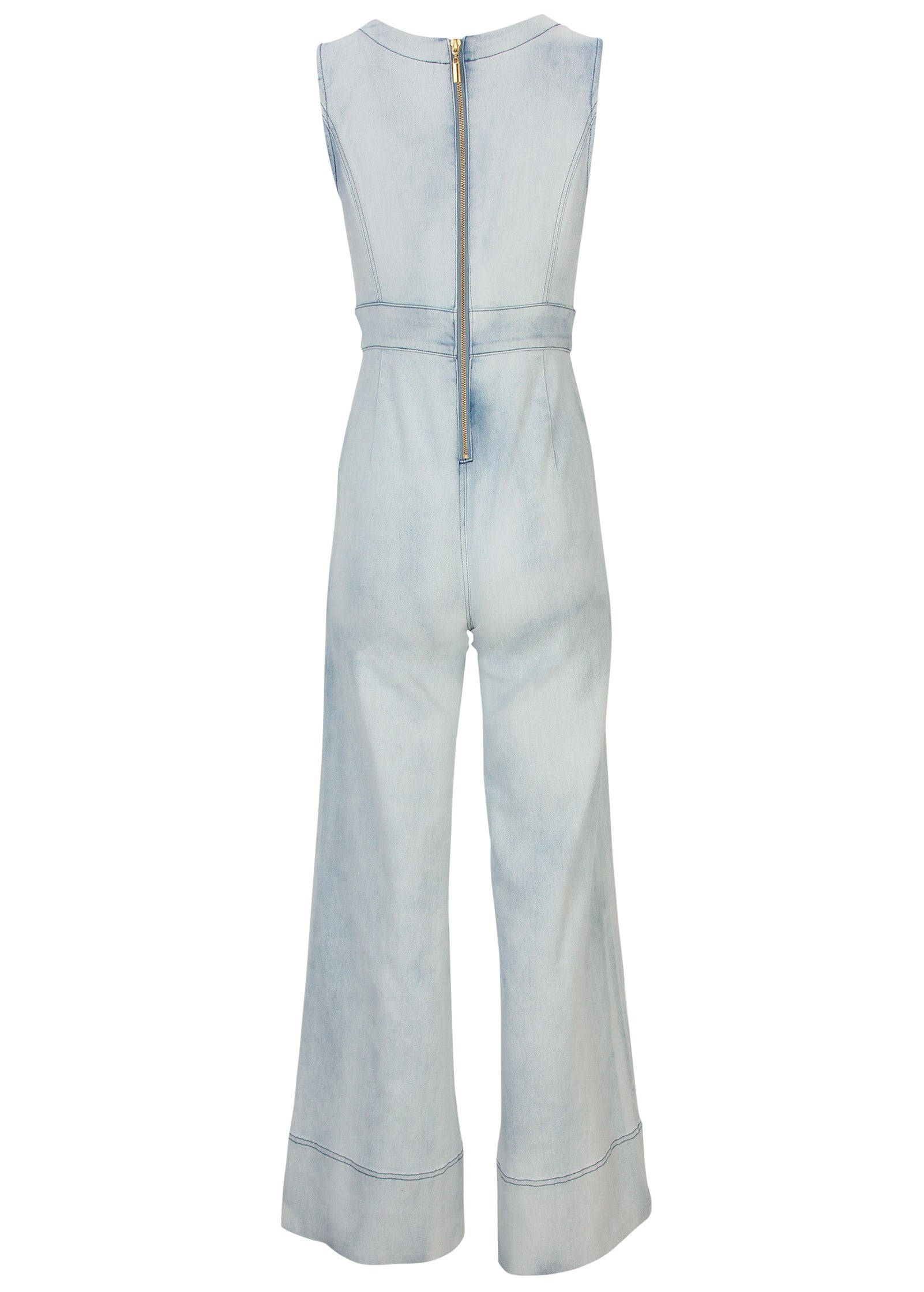 Stretch Denim Jumpsuit - Light Wash – VENUS