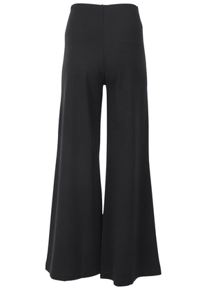 Smoothing Ponte Wide-Leg Pants - Jet Black - thumbnail-6