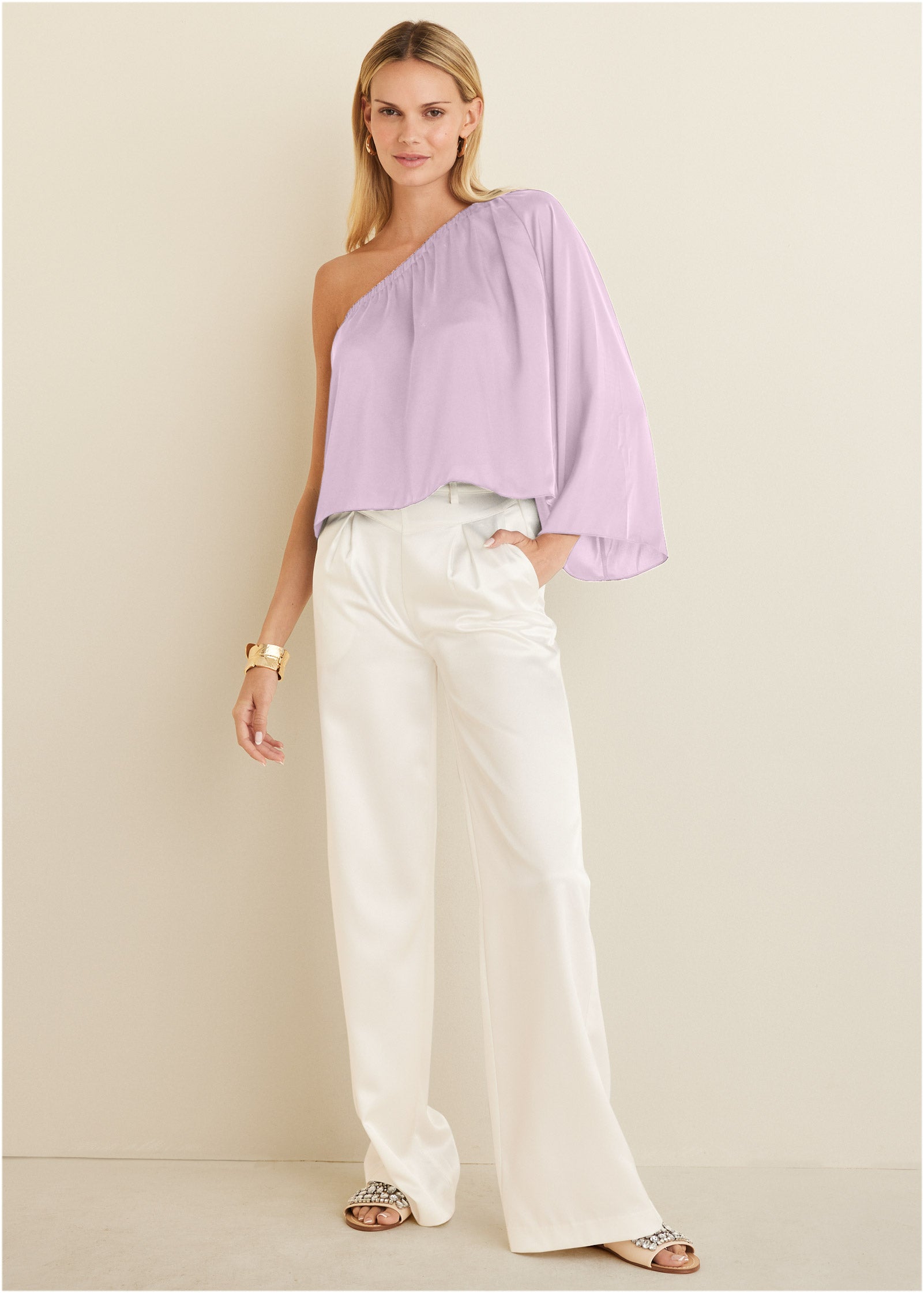 ヴィーナスです One Shoulder Top - Lilac – VENUS