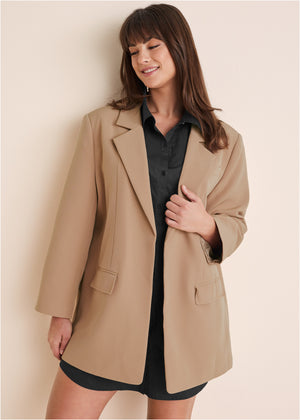 Oversized Blazer - Camel - thumbnail-10
