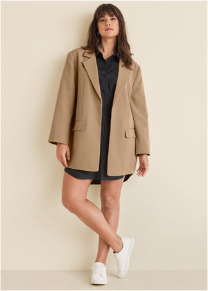 Oversized Blazer - Camel - thumbnail-12