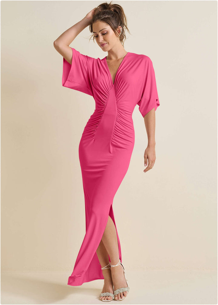 venus fashion dresses The Dress: Comfort Meets Sculptural Style FIT About 33 from shoulder to hem Model measurements Wedding Guest Dresses, Wedding Guest