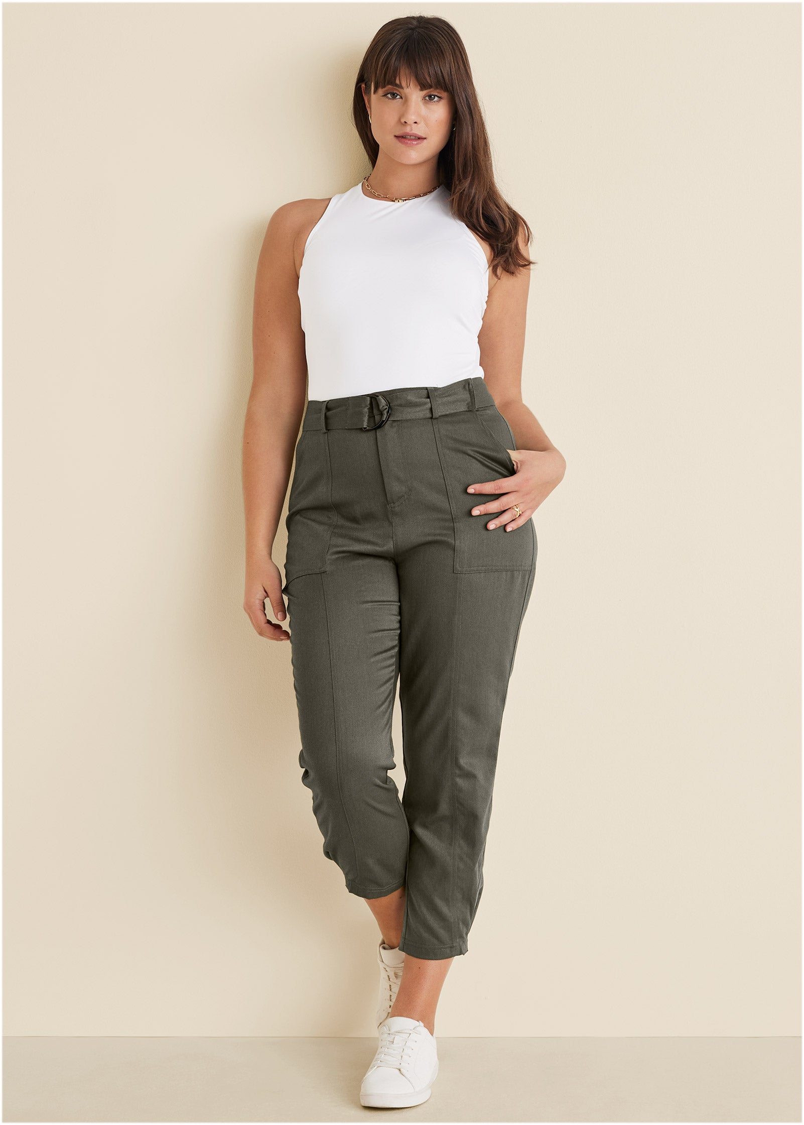 Relaxed Twill Straight Pant - Olive – VENUS