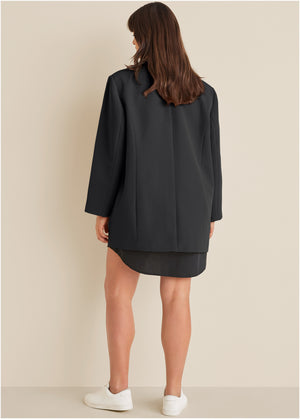 Oversized Blazer - Jet Black - thumbnail-9
