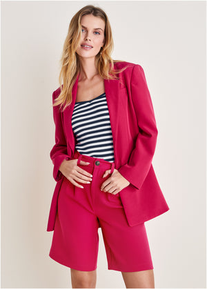 Oversized Blazer - Dark Pink - thumbnail-2