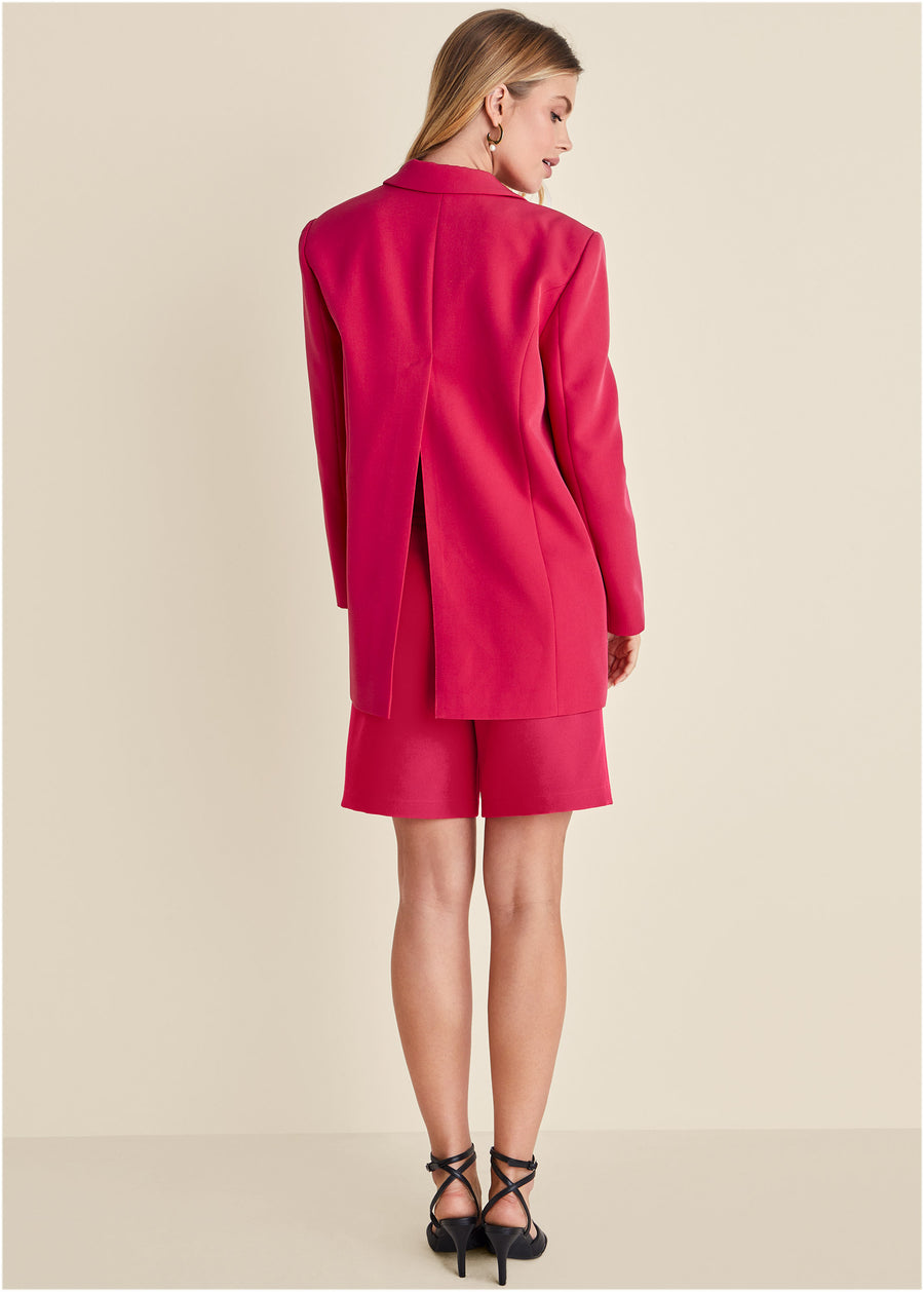 Oversized Blazer - Dark Pink