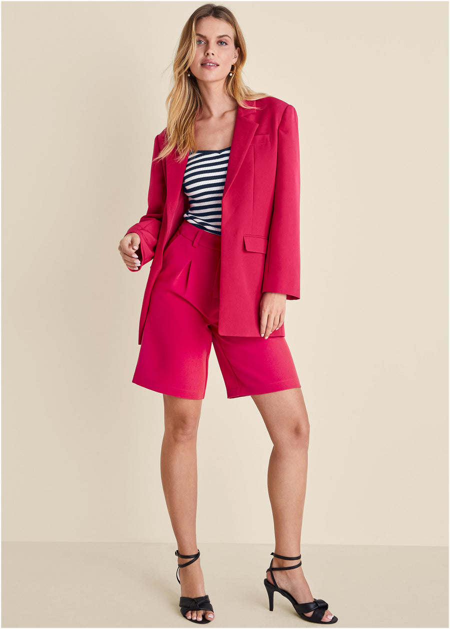 Oversized Blazer - Dark Pink