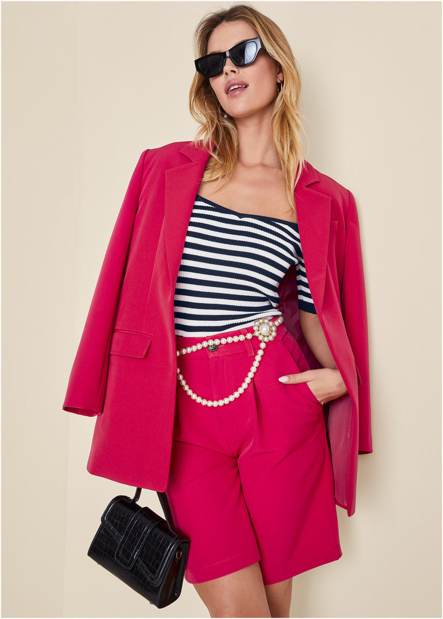 Oversized Blazer - Dark Pink