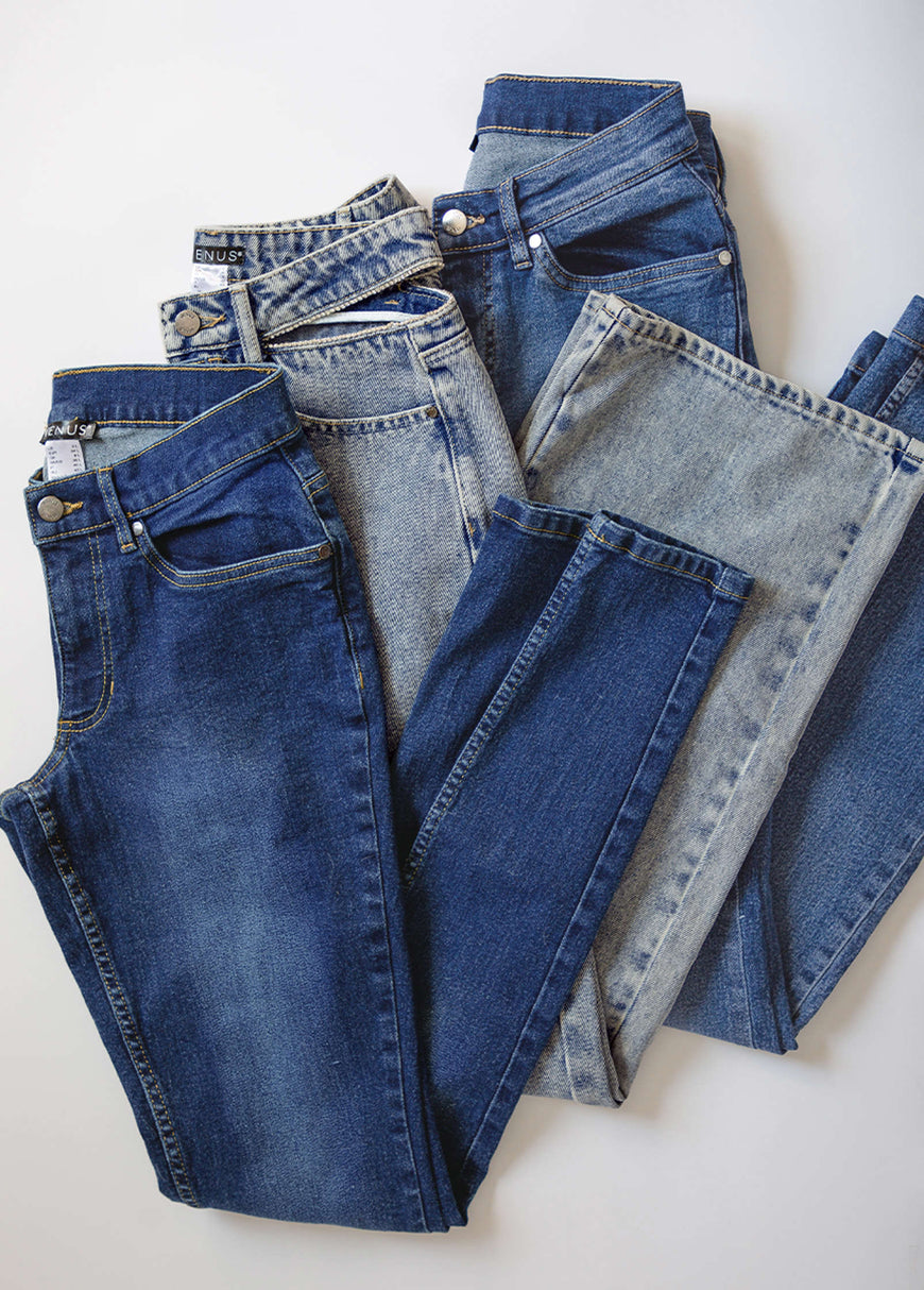 Rhinestone Cut Out Jeans - Acid Wash