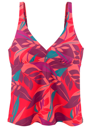 Triangle Halter Tankini Top - Bright Floral - thumbnail-2