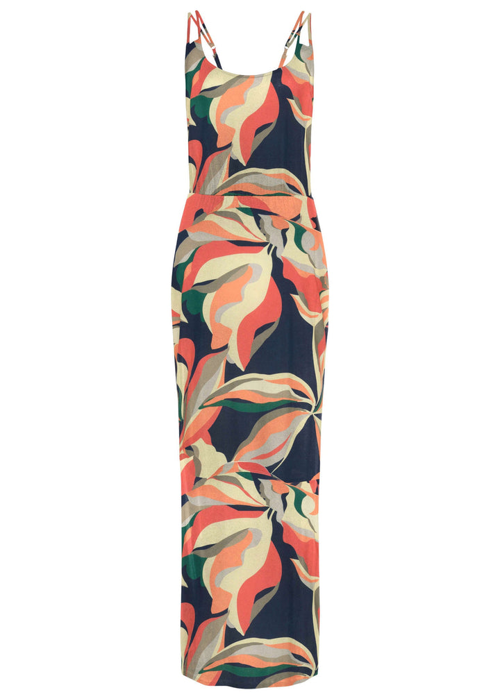 leg slit maxi dress VENUS High | Navy Multi Color:Black/Light Blue Dua Lipa with Black please refer to the Loungewear Bottoms
