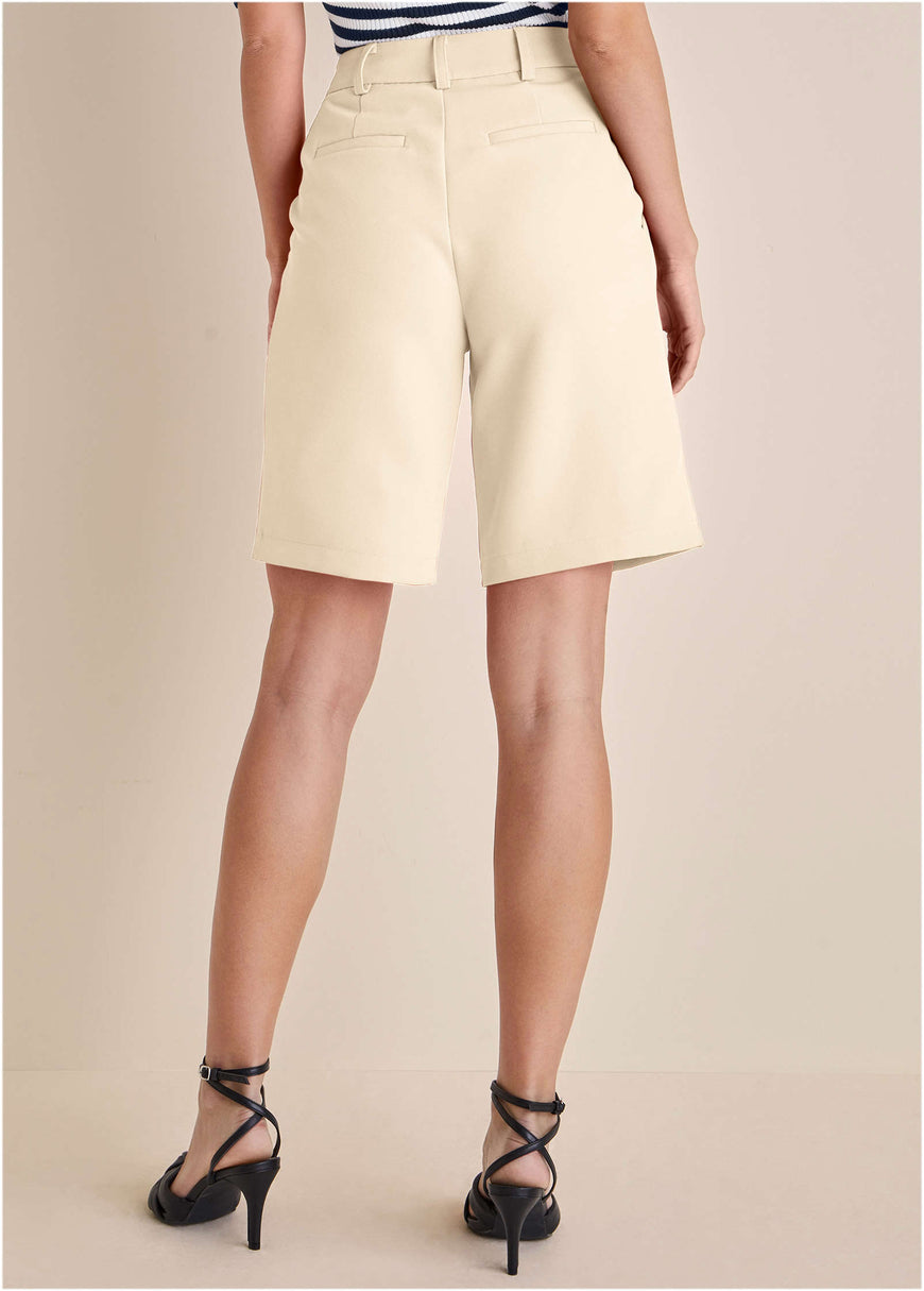 Bermuda de costume - Blanc cassé