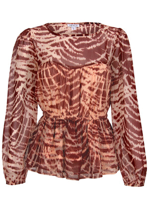 Sheer Beauty Blouse - Mystic Palm - thumbnail-4