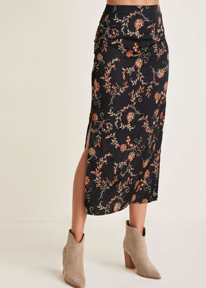 Midi Slip Skirt - Gothic Roses - thumbnail-2