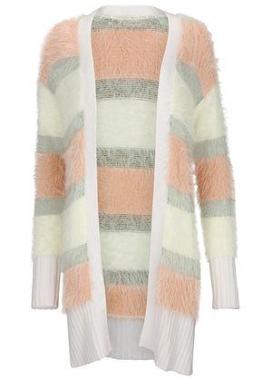 Eyelash Cardigan White Multi – VENUS - Main Image