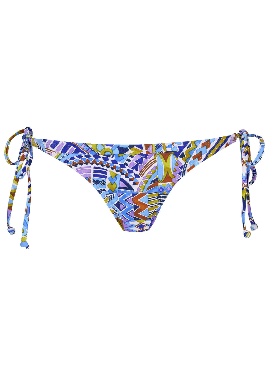 Miami Tie Side Moderate Bottom - Aztec Patchwork – VENUS