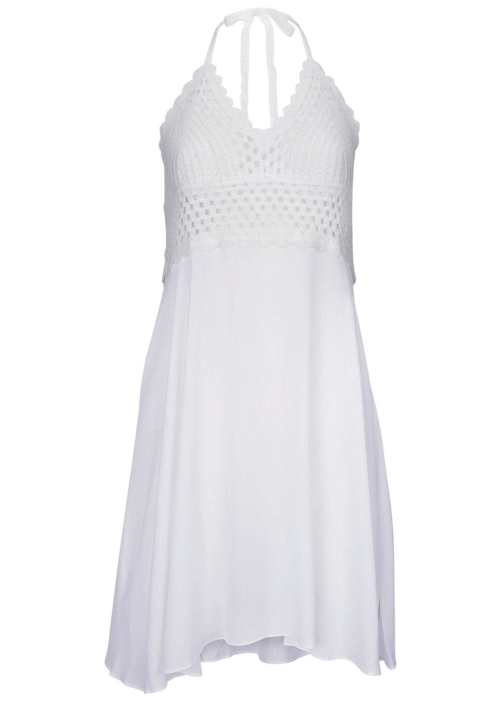 venus crochet dress Cover-Up Front tie closure Color:Light Burgundy siyah abiye CD CD803 - Off