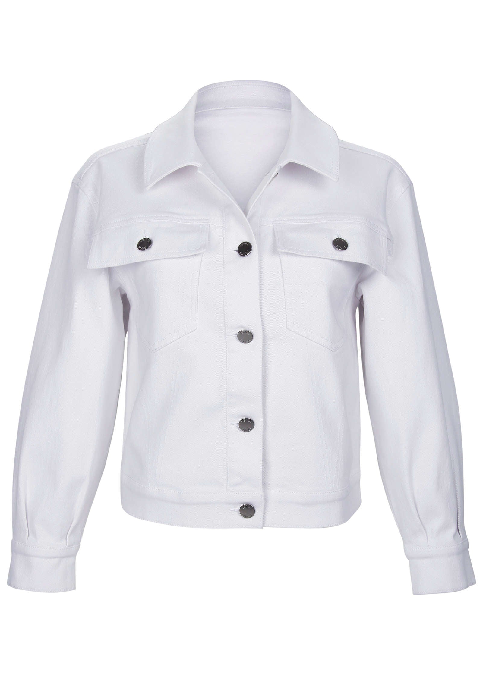 Core Denim Jacket - White Denim – Venus Fashion