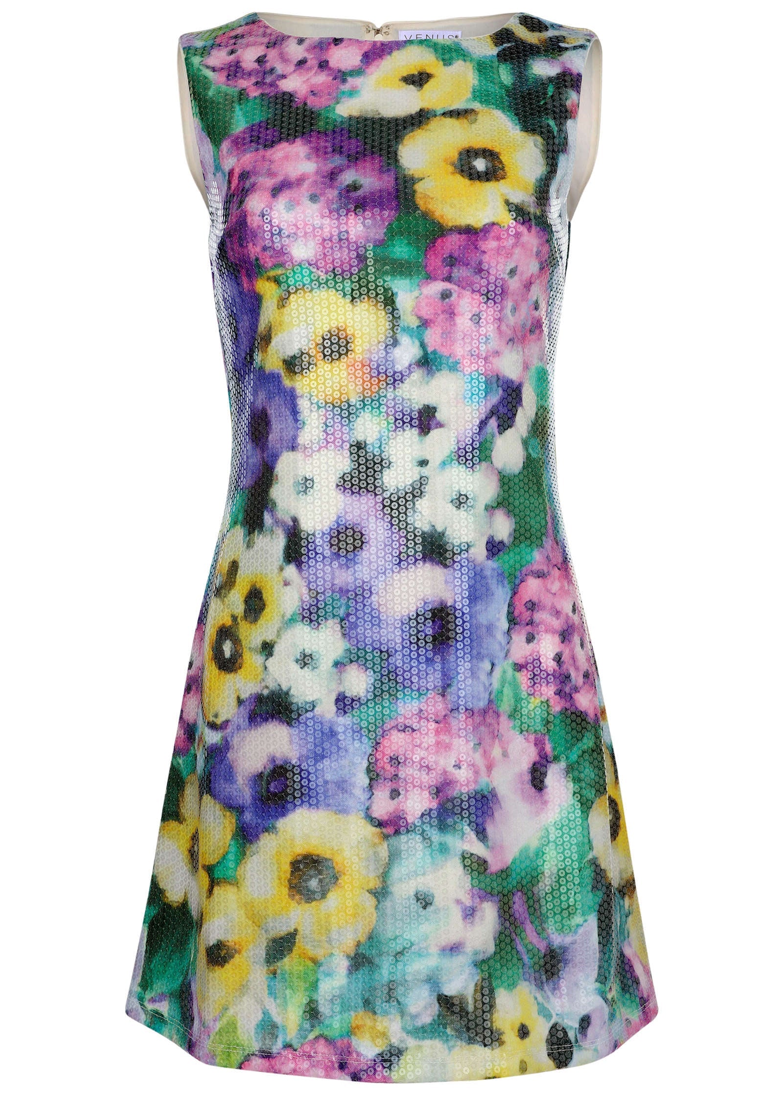 Floral Sequin Mini Dress - Monet's Garden – VENUS