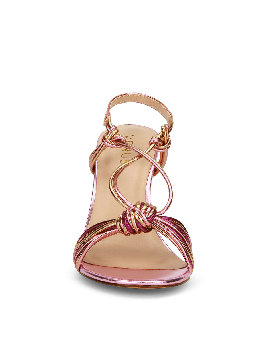 Strappy Heel - Pink Metallic