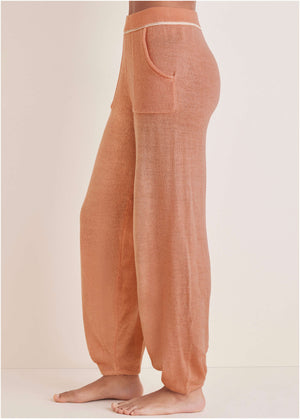 Contrast Stitch Jogger - Dusty Rose - thumbnail-4