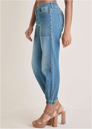 Denim Jogger  - Light Wash - thumbnail-3