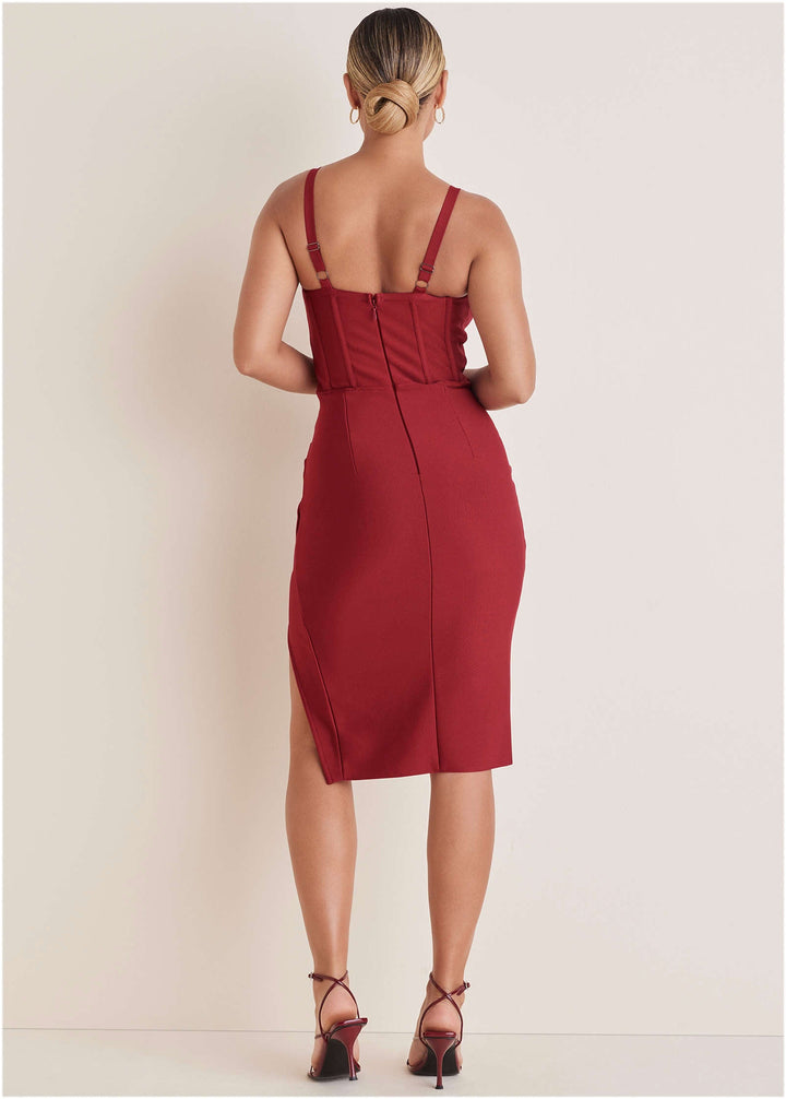 Cross-Neck Bandage Dress