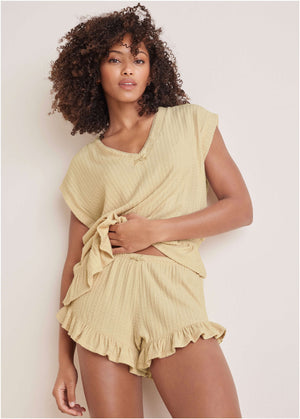 Brunch Knit Short - Macadamia - thumbnail-1