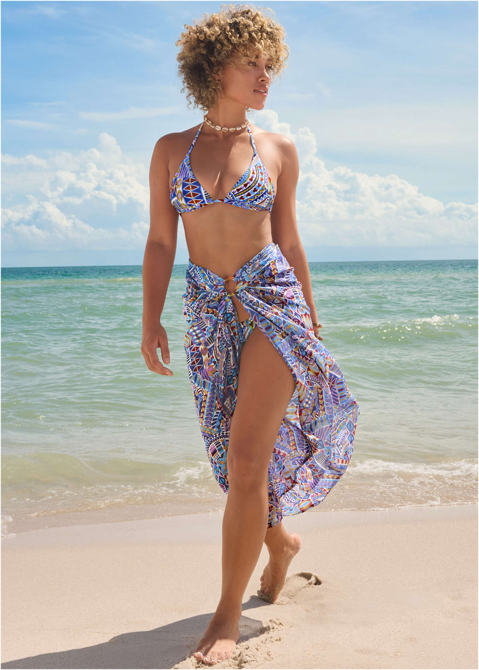 Bahamas Triangle Bikini Top - Aztec Patchwork – Venus Fashion