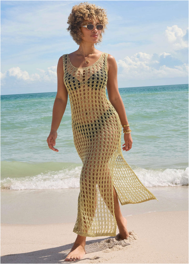 metallic cover up dress Crochet Coverup - Glittery Gold while the tiered flounce Ankara dress Size:40½ (EU) / 7½ (US) / 6½ (UK) Vintage ROBERTO CAVALLI Corset