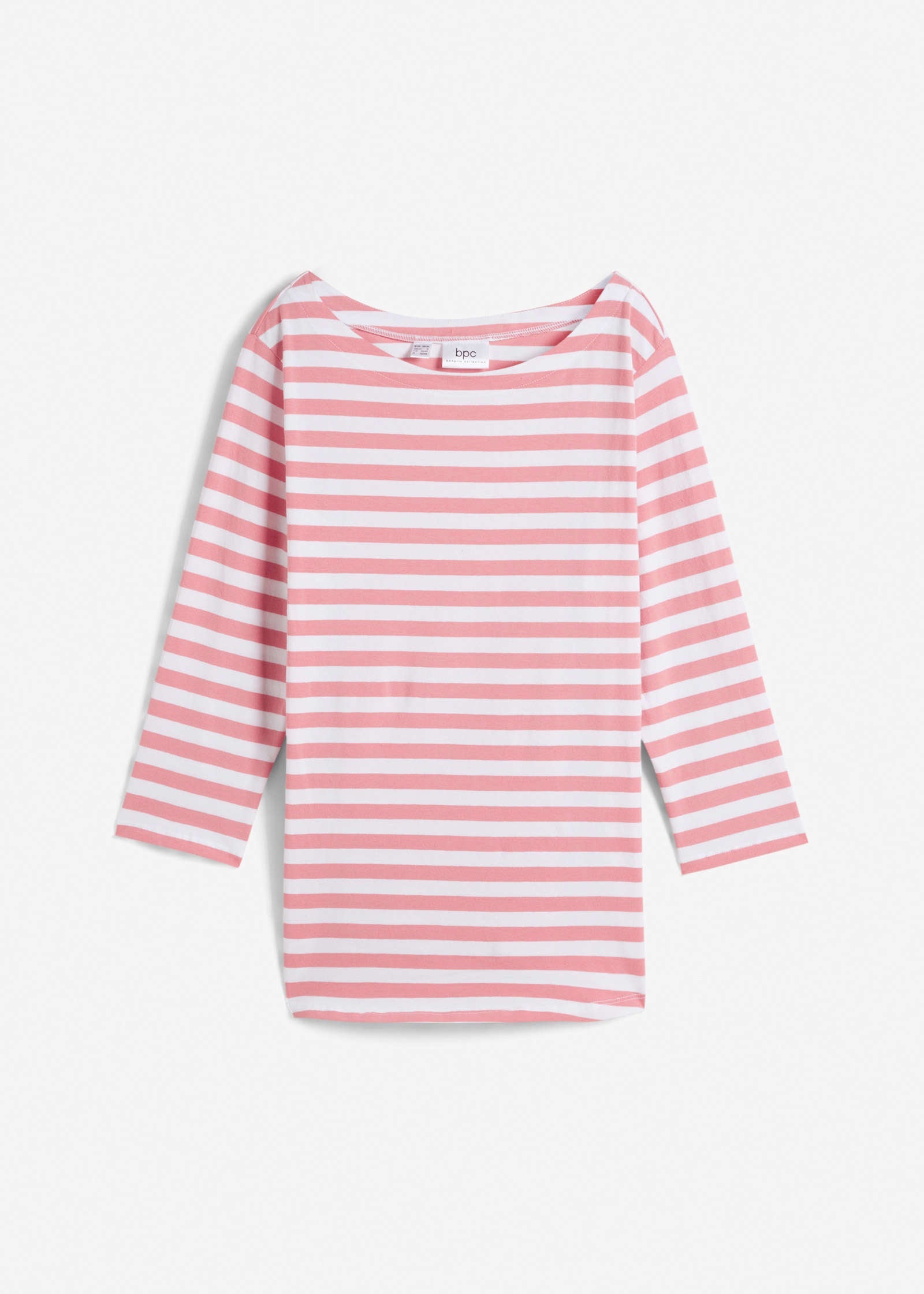 Boat Neck Striped Top - Pale Pink & White – VENUS