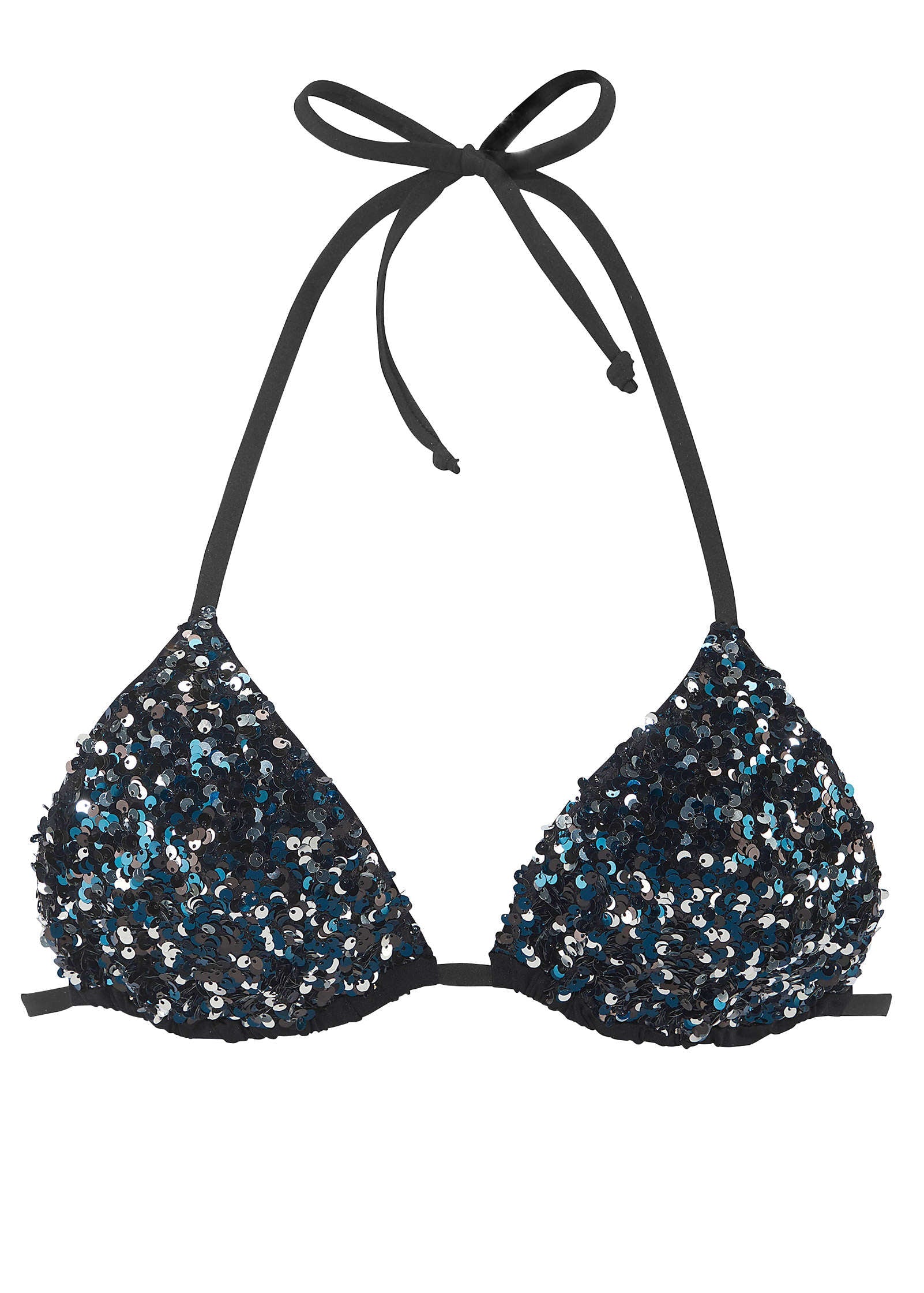 Sequin Triangle Top - Black – VENUS