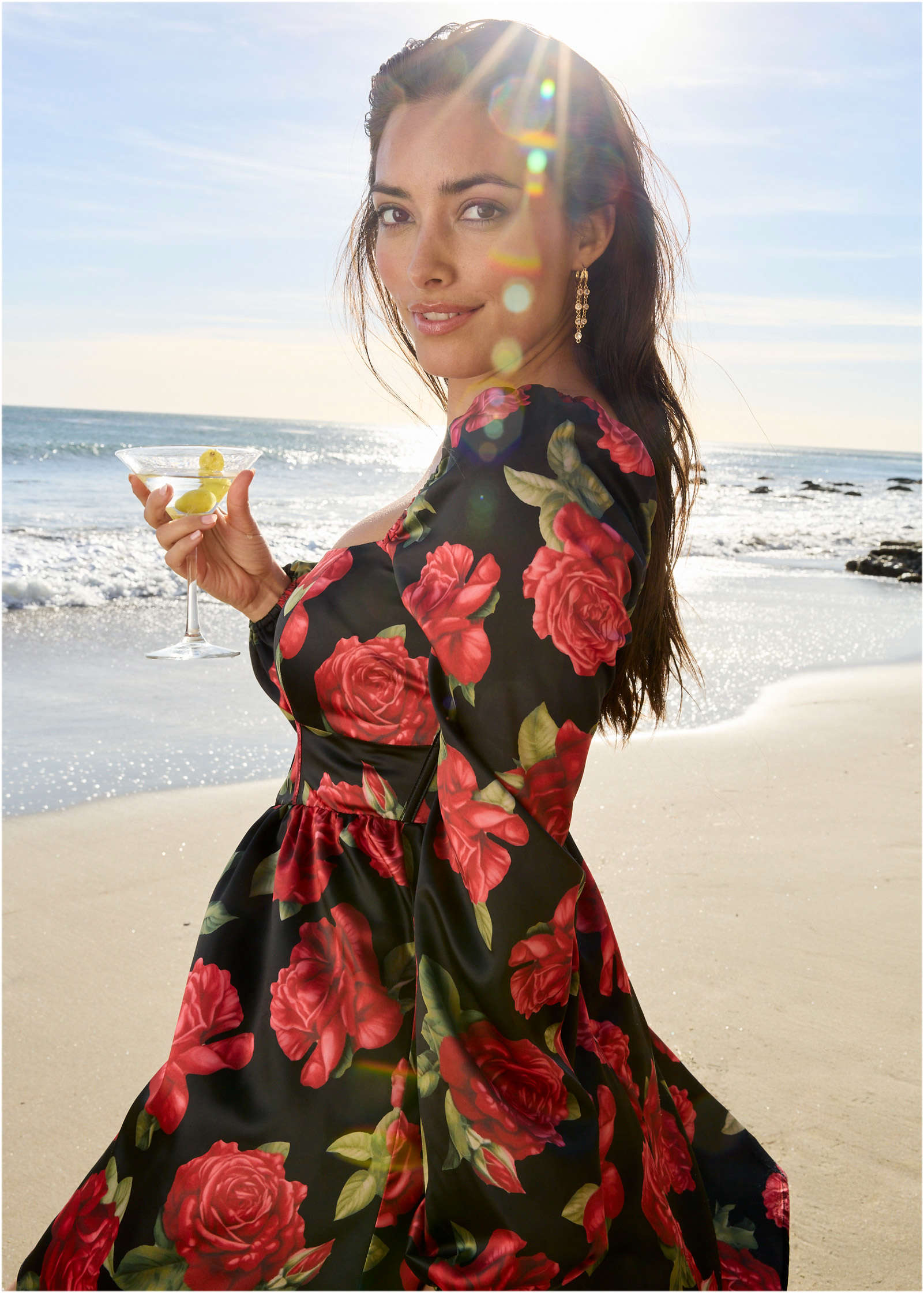 Corset Mini Dress - Antique Roses