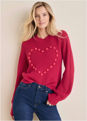 Heart Sweater - Granita - thumbnail-1