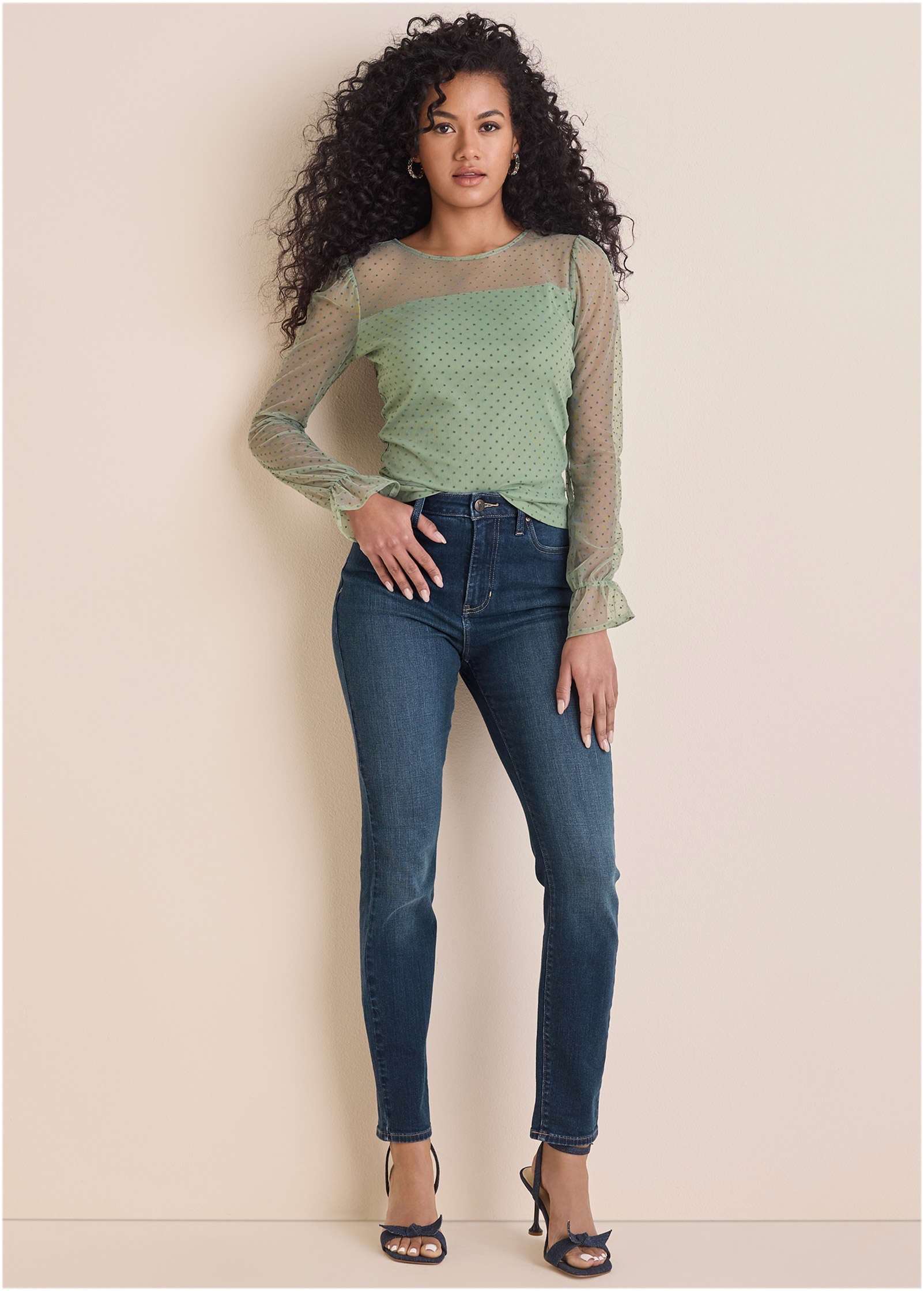 Dot Mesh Top - Iceberg Green – VENUS