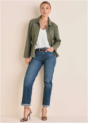 Twill Utility Jacket - Olive - thumbnail-3