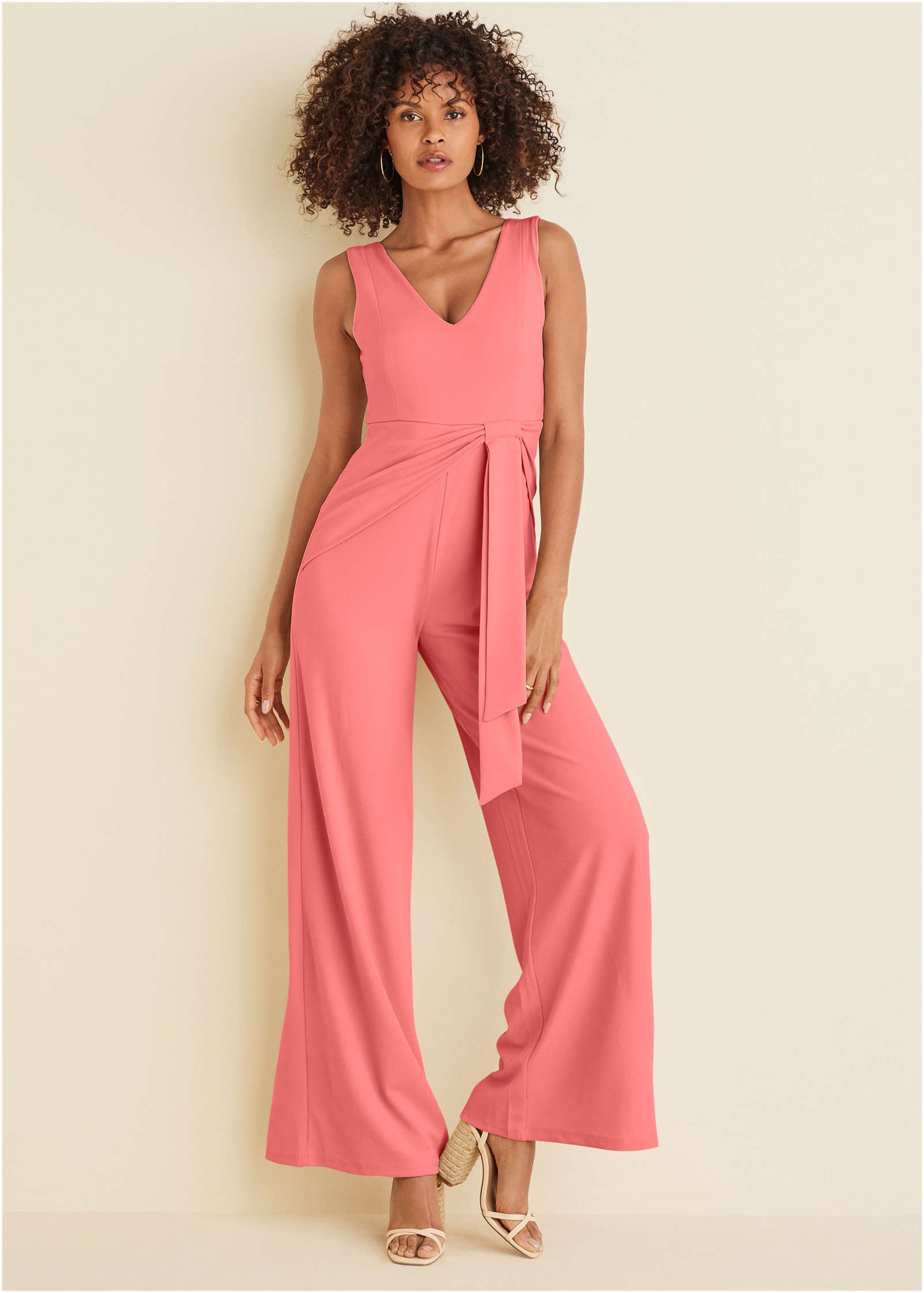 Wide Leg Jumpsuit - Coral – VENUS