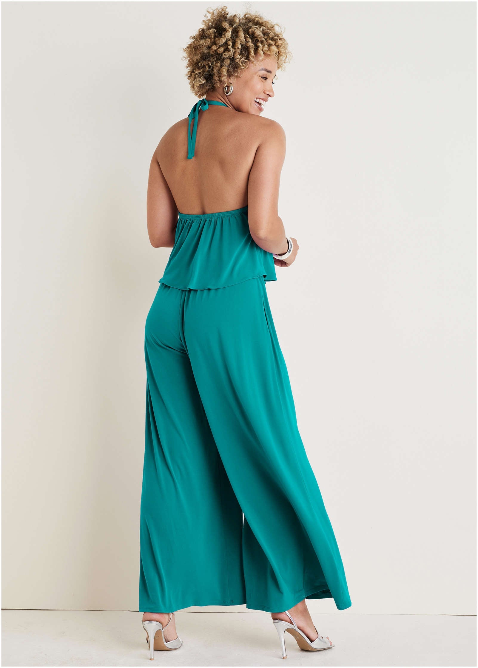 Cross Neck Jumpsuit - Tropical Green – VENUS